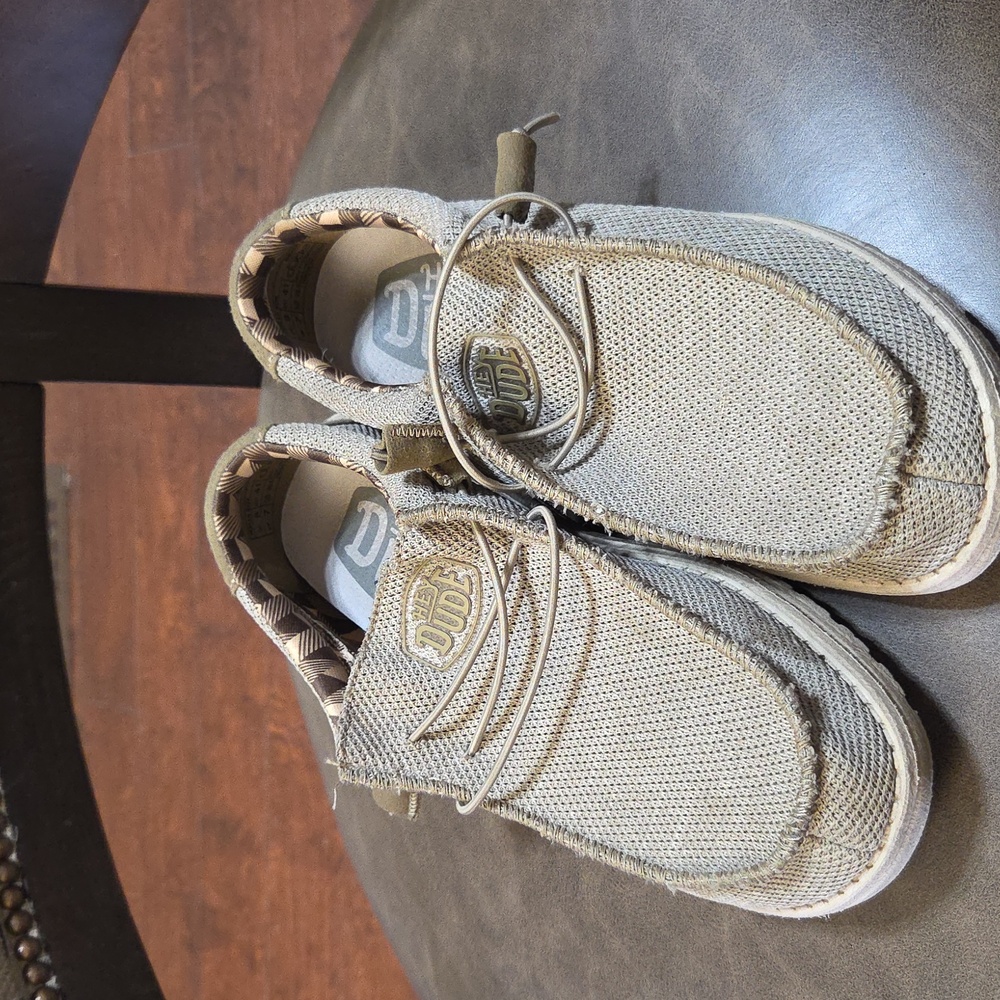 Hey Dude Men's Beige Slip-On Loafers